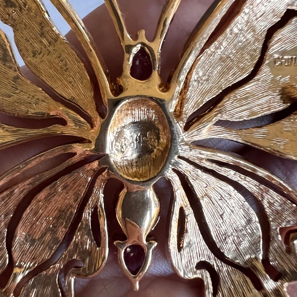 Signed BOB MACKIE Enamel & Rhinestone BUTTERFLY Brooch Pin Stunning Colorful - Picture 4 of 11